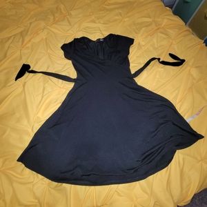 Wrap Dress Black Rebel Sugar Tie XS